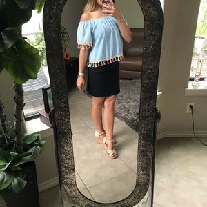 Colorful tassel shirt